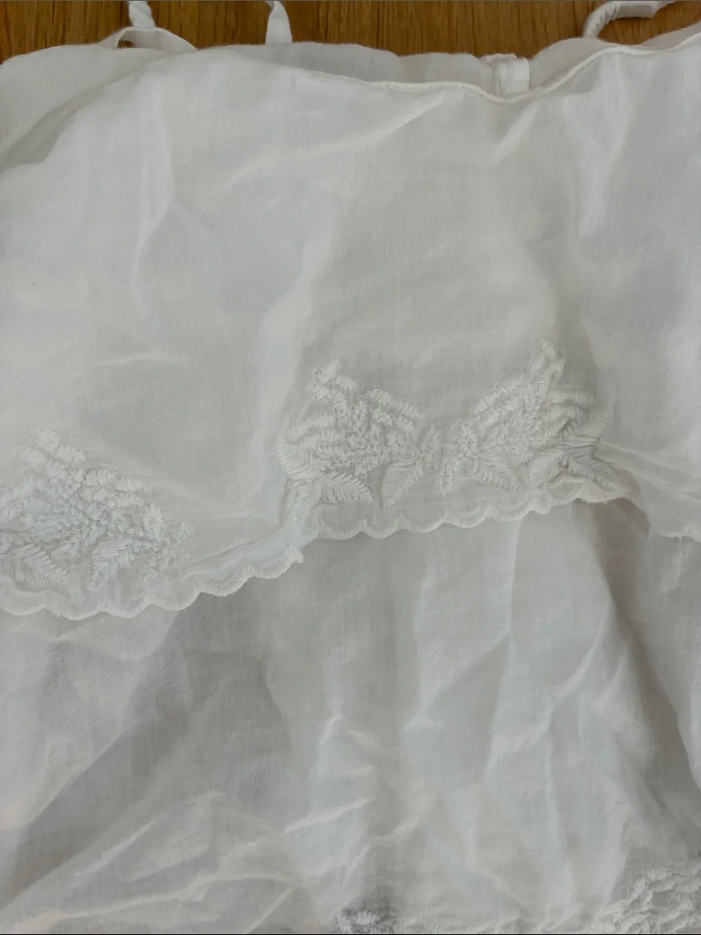 J. Crew White Embroidered -Trim Cotton Camisole